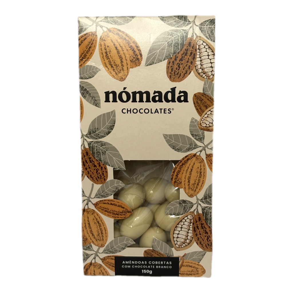 Amêndoas Cobertas de Chocolate Branco Nómada