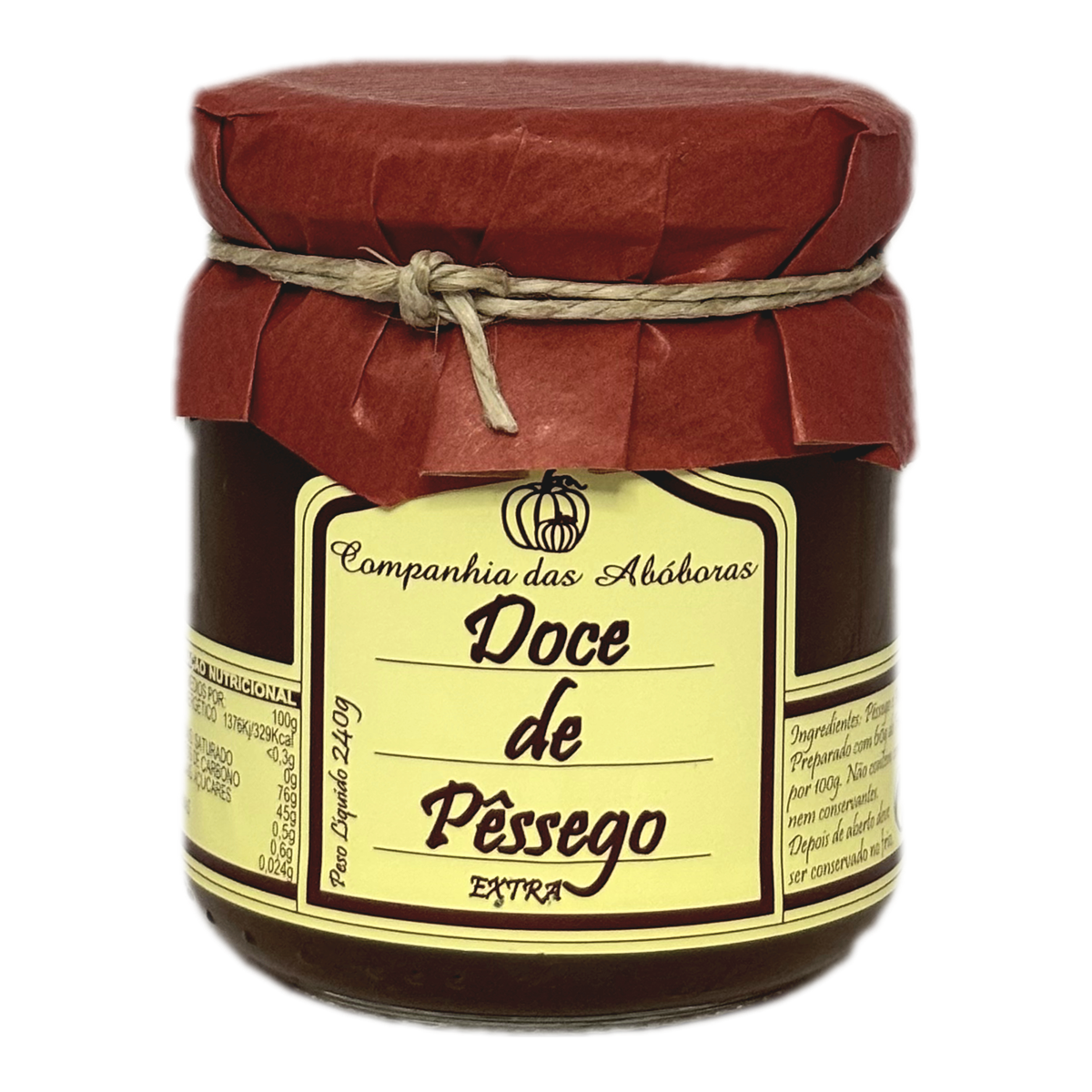 Doce de Pêssego Companhia das Abóboras